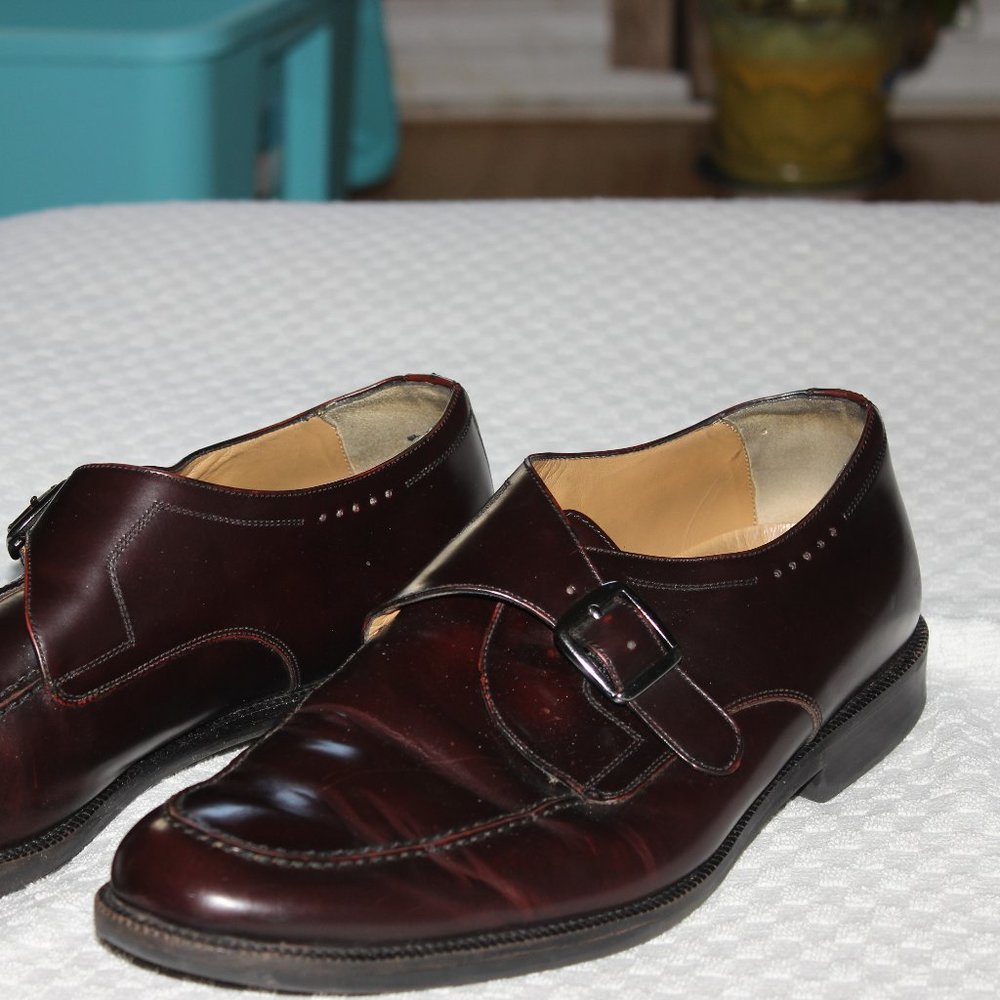 Johnston And Murphy Sheepskin Shoes 15-0824 Monk … - image 1